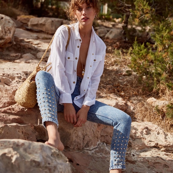 NWT The Kooples Lizy Bedazzled Jeans - Picture 2 of 15